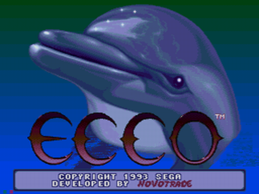 Ecco the Dolphin title screen for Sega CD